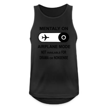 Mentally on Airplane Mode - Men's Breathable Tank Top - black - Front - Nick (188cm)