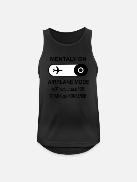 Mentally on Airplane Mode - Men's Breathable Tank Top - black