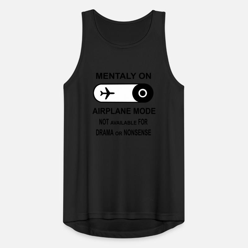 Mental im Flugzeugmodus Männer Tank Top atmungsaktiv