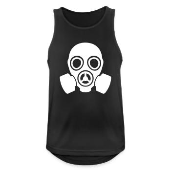 gasmaske - Männer Tank Top atmungsaktiv - Schwarz - Vorne - Nick (188cm)