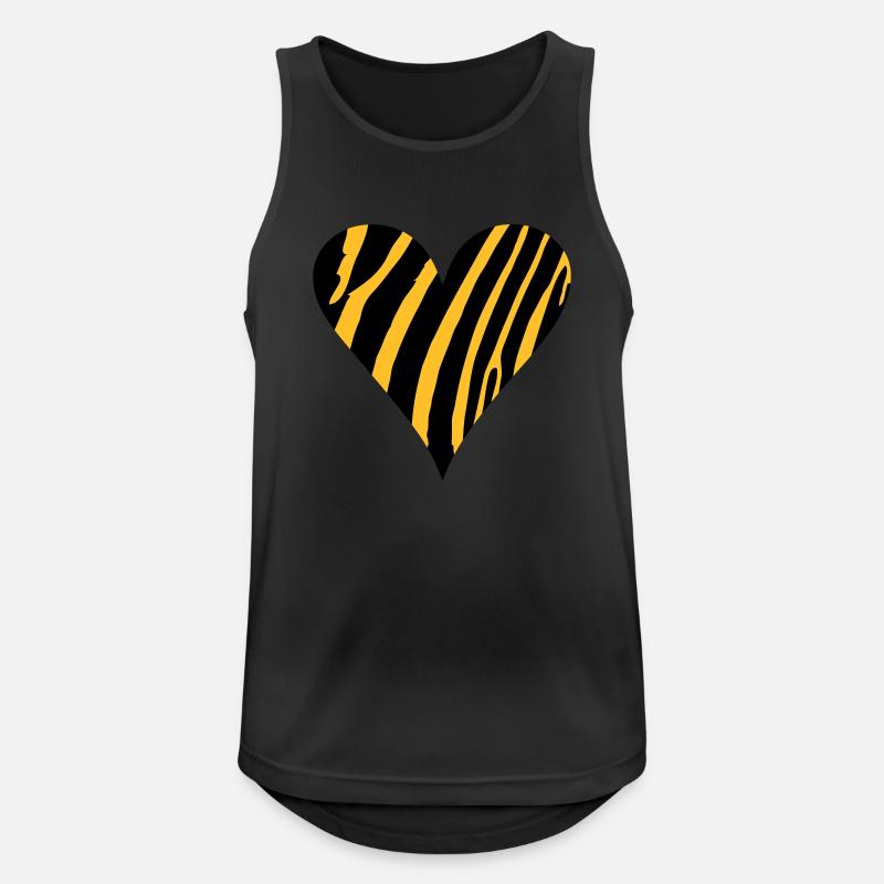 Tigerherz - Männer Tank Top atmungsaktiv - Schwarz