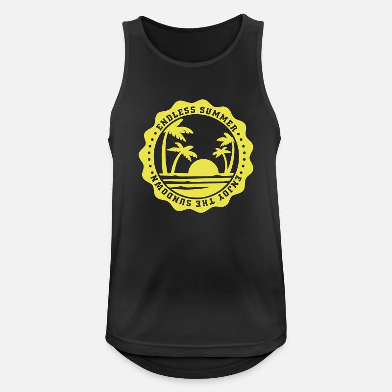 endless summer - Männer Tank Top atmungsaktiv - Schwarz