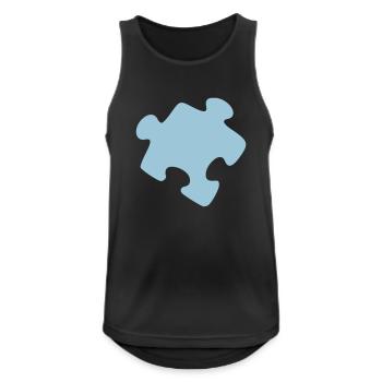 Puzzle - Men's Breathable Tank Top - black - Front - Nick (188cm)