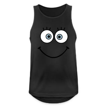 gesicht - Männer Tank Top atmungsaktiv - Schwarz - Vorne - Nick (188cm)