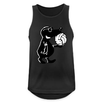 Volley-Maulwurf - Männer Tank Top atmungsaktiv - Schwarz - Vorne - Nick (188cm)