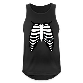 12 Kanal EKG - Männer Tank Top atmungsaktiv - Schwarz - Vorne - Nick (188cm)