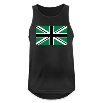 Union Jack | noir-blanc-vert | bannière | drapeau - Débardeur respirant Homme - noir - Devant - Nick (188cm)
