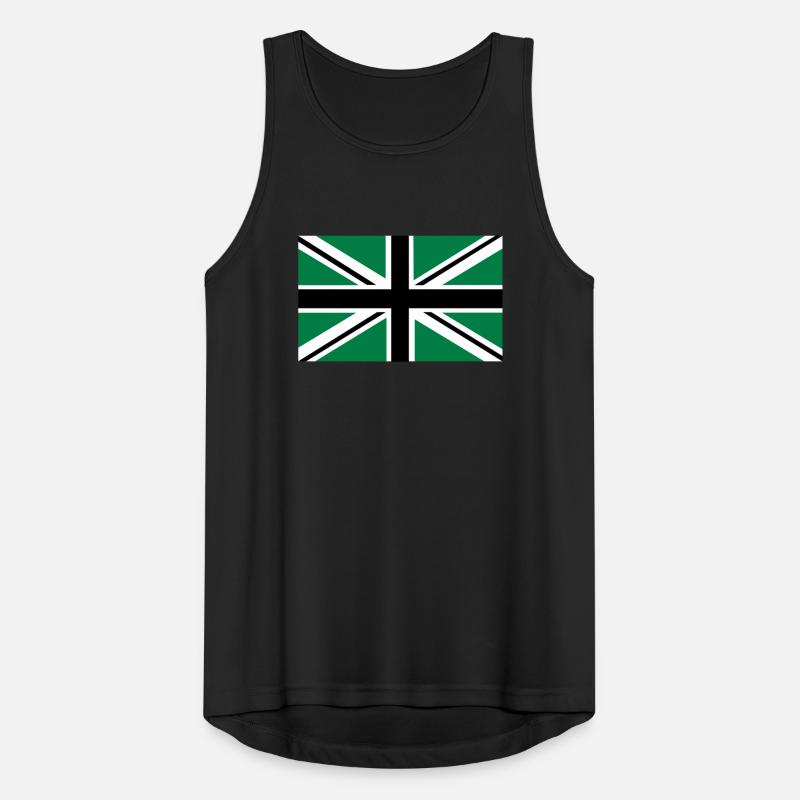 Union Jack | noir-blanc-vert | bannière | drapeau Débardeur respirant Homme