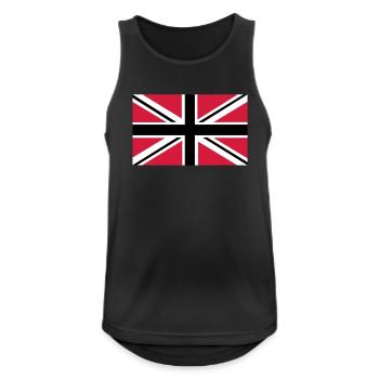Union Jack | noir-blanc-rouge | bannière | drapeau - Débardeur respirant Homme - noir - Devant - Nick (188cm)