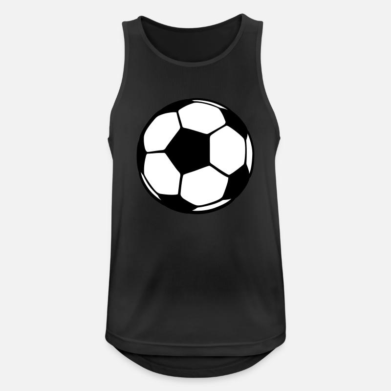 Fußball - Männer Tank Top atmungsaktiv - Schwarz