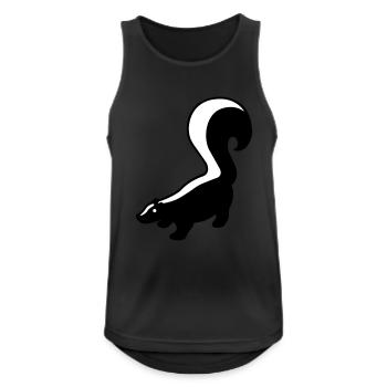Stinktier - Männer Tank Top atmungsaktiv - Schwarz - Vorne - Nick (188cm)