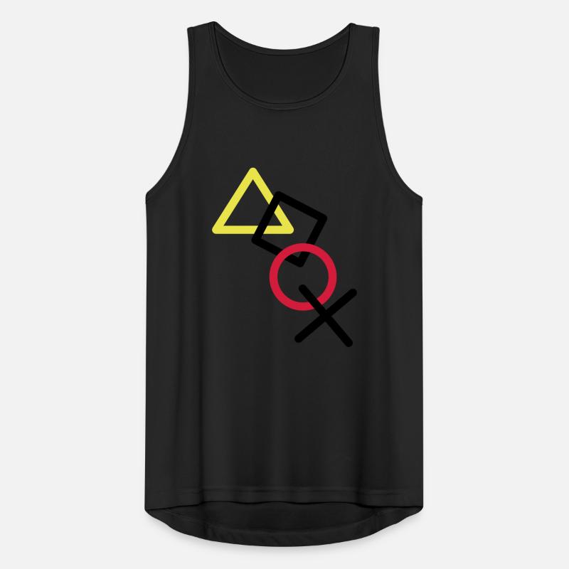 X square triangle icons controller game circle lo Men's Breathable Tank Top