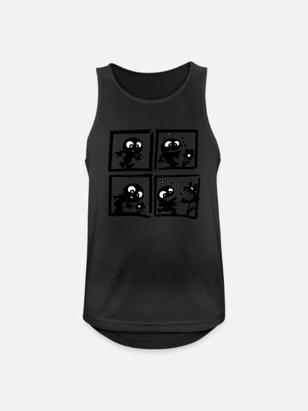 blume lustig - Männer Tank Top atmungsaktiv - Schwarz
