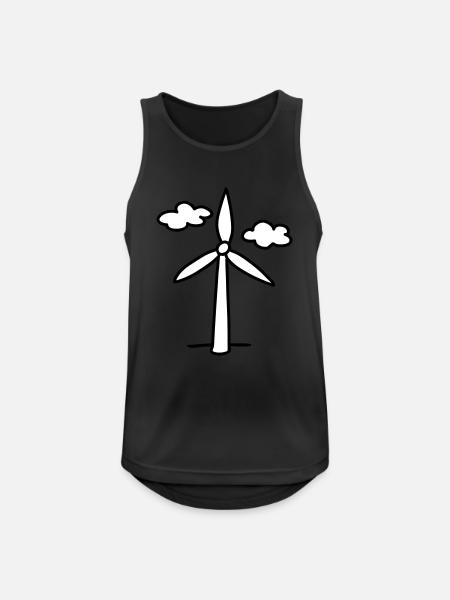 éolienne - énergie verte - Débardeur respirant Homme - noir