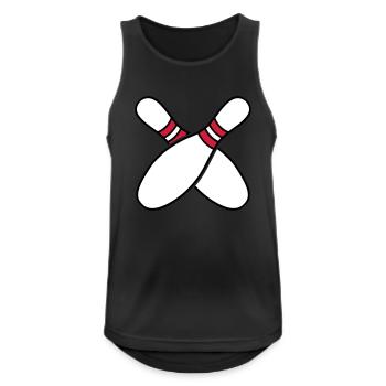 2 Bowling Pins - Débardeur respirant Homme - noir - Devant - Nick (188cm)