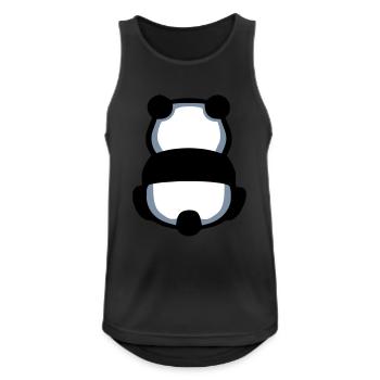 Panda back - Men's Breathable Tank Top - black - Front - Nick (188cm)