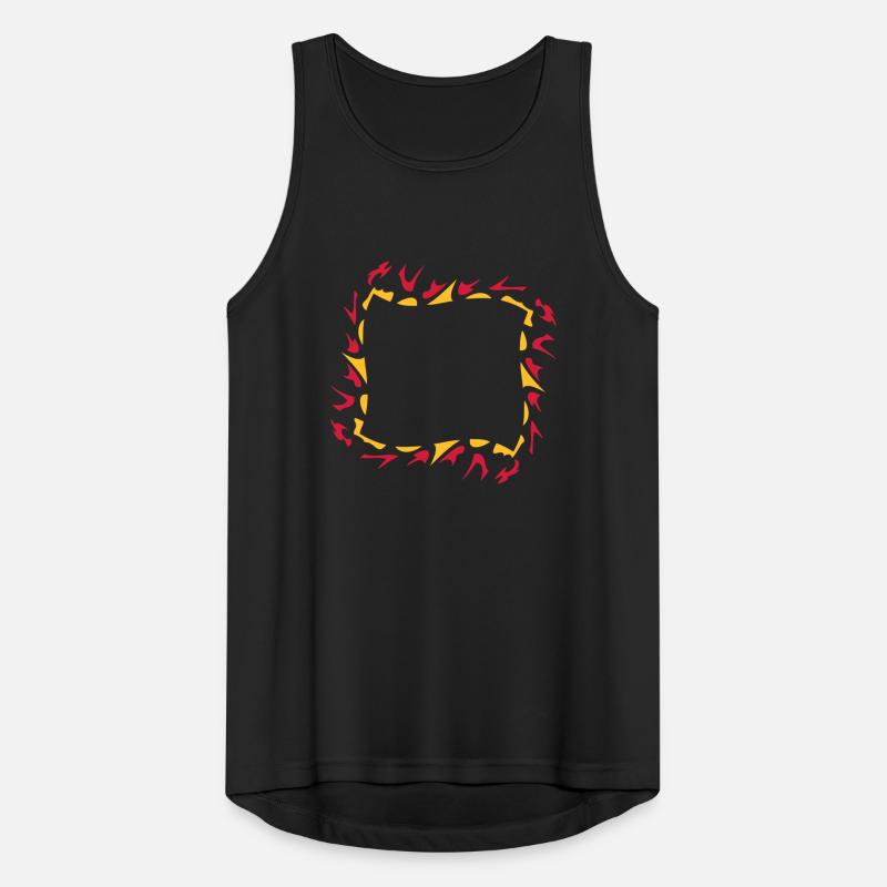 Abstract fire flame frame Men's Breathable Tank Top