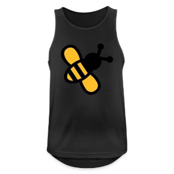Biene - Männer Tank Top atmungsaktiv - Schwarz - Vorne - Nick (188cm)