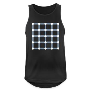 Optical illusion, Find the black dot! - Men's Breathable Tank Top - black - Front - Nick (188cm)