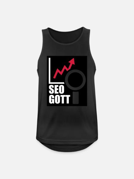 seo - Männer Tank Top atmungsaktiv - Schwarz