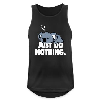 Just do nothing - Men's Breathable Tank Top - black - Front - Nick (188cm)