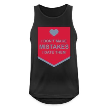 Date Mistakes Quote Logo - Men's Breathable Tank Top - black - Front - Nick (188cm)