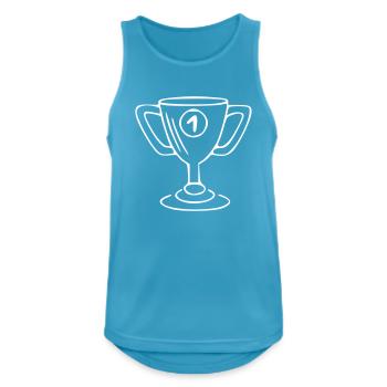Cup Drawing Win Sketch White - Men's Breathable Tank Top - sapphire blue - Front - Nick (188cm)