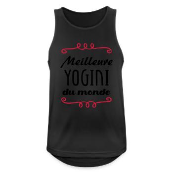 Meilleure Yogini du monde / Yoga - Débardeur respirant Homme - noir - Devant - Nick (188cm)