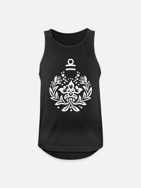 Weihnachtskugel Ornament - Männer Tank Top atmungsaktiv - Schwarz