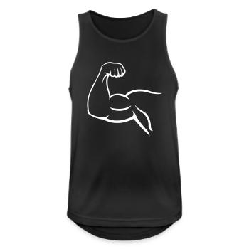 bizeps - Männer Tank Top atmungsaktiv - Schwarz - Vorne - Nick (188cm)