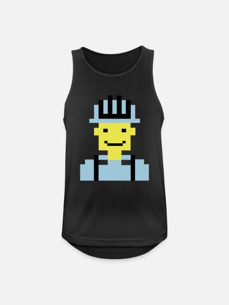 Construction Worker Pixel 01 - Men's Breathable Tank Top - black
