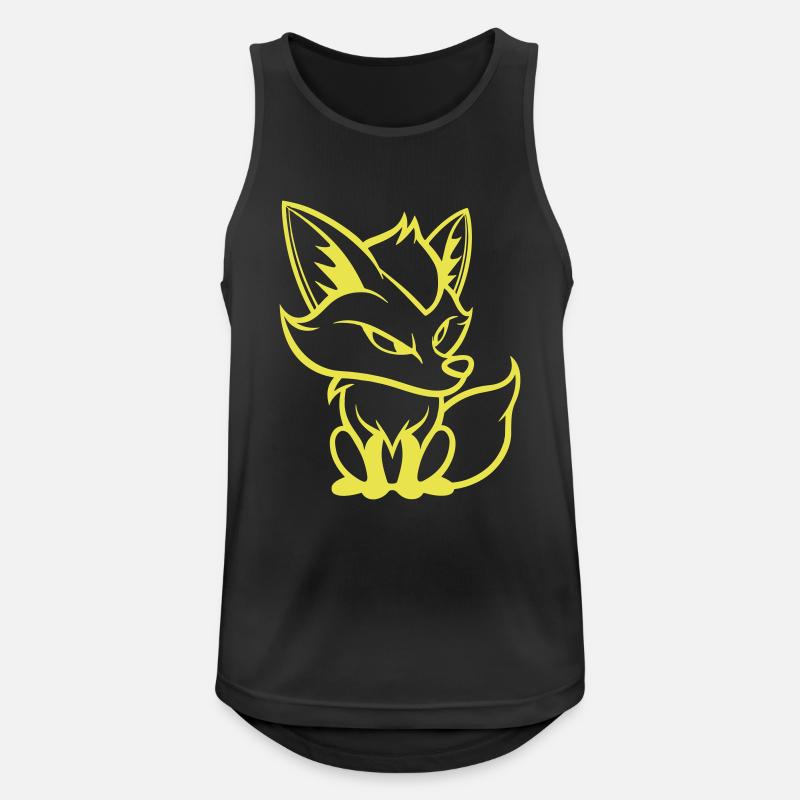 Fox Comic - Men's Breathable Tank Top - black