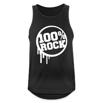 100% Percent Rock Music Stamp Graffiti Drops - Men's Breathable Tank Top - black - Front - Nick (188cm)