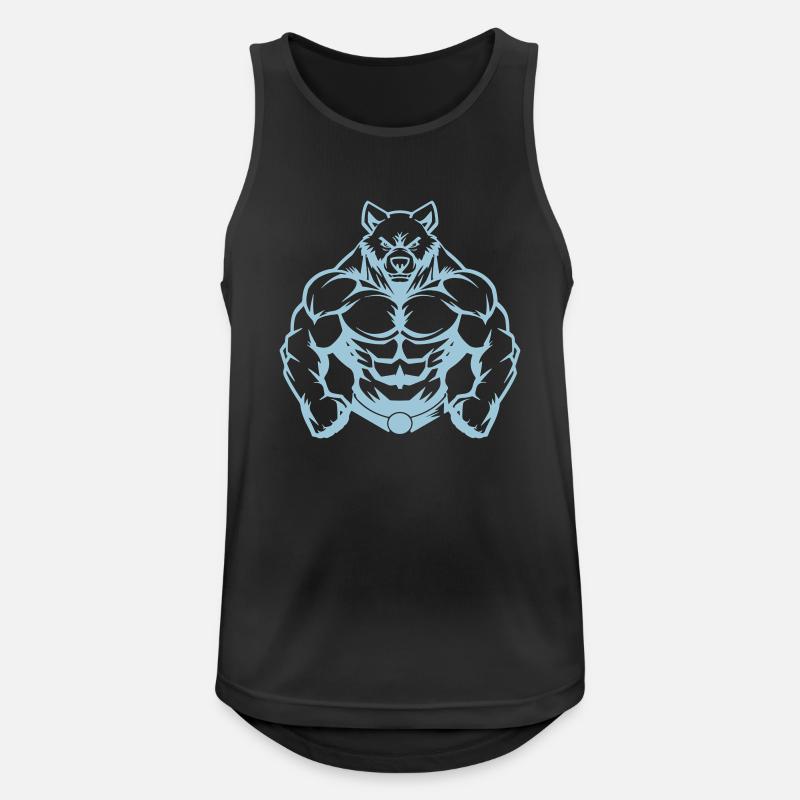 Bear Comic - Men's Breathable Tank Top - black