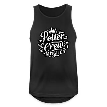 Polter Crew - Männer Tank Top atmungsaktiv - Schwarz - Vorne - Nick (188cm)