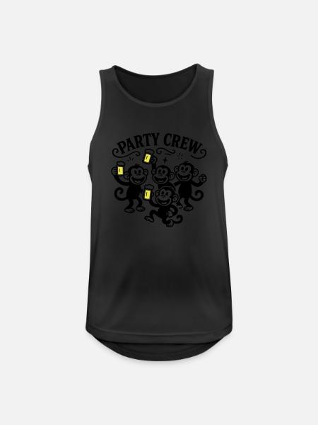Party Crew Monkey Beer - Men's Breathable Tank Top - black