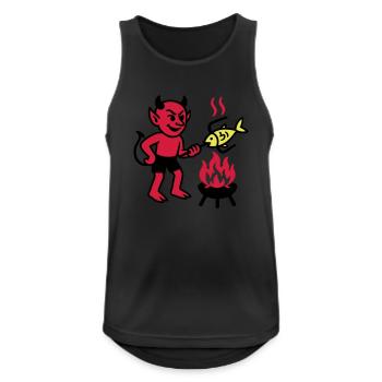 Devil with Fish - Männer Tank Top atmungsaktiv - Schwarz - Vorne - Nick (188cm)