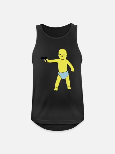 baby gun - Men's Breathable Tank Top - black