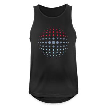 geo_dotsphere_luxembourg_3c01 - Männer Tank Top atmungsaktiv - Schwarz - Vorne - Nick (188cm)