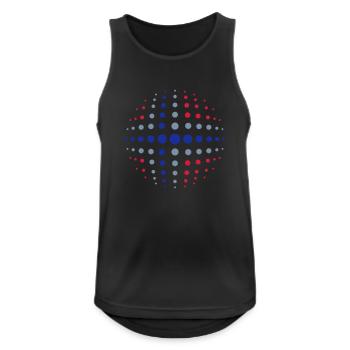 geo_dotsphere_norway_3c02 - Männer Tank Top atmungsaktiv - Schwarz - Vorne - Nick (188cm)