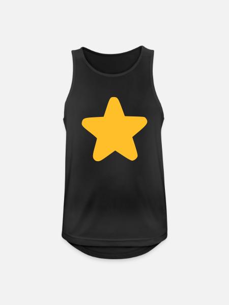 Stern - Männer Tank Top atmungsaktiv - Schwarz