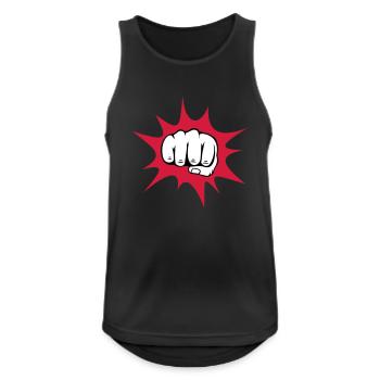 Faust - Männer Tank Top atmungsaktiv - Schwarz - Vorne - Nick (188cm)