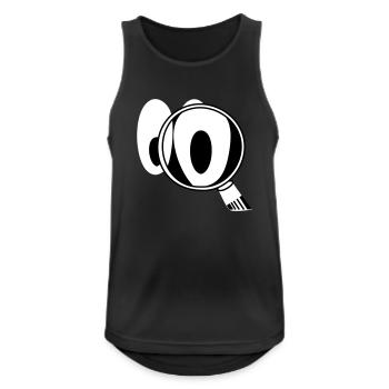 Smiley CSI - Débardeur respirant Homme - noir - Devant - Nick (188cm)