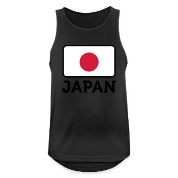 Drapeau national du Japon - Débardeur respirant Homme - noir - Devant - Nick (188cm)