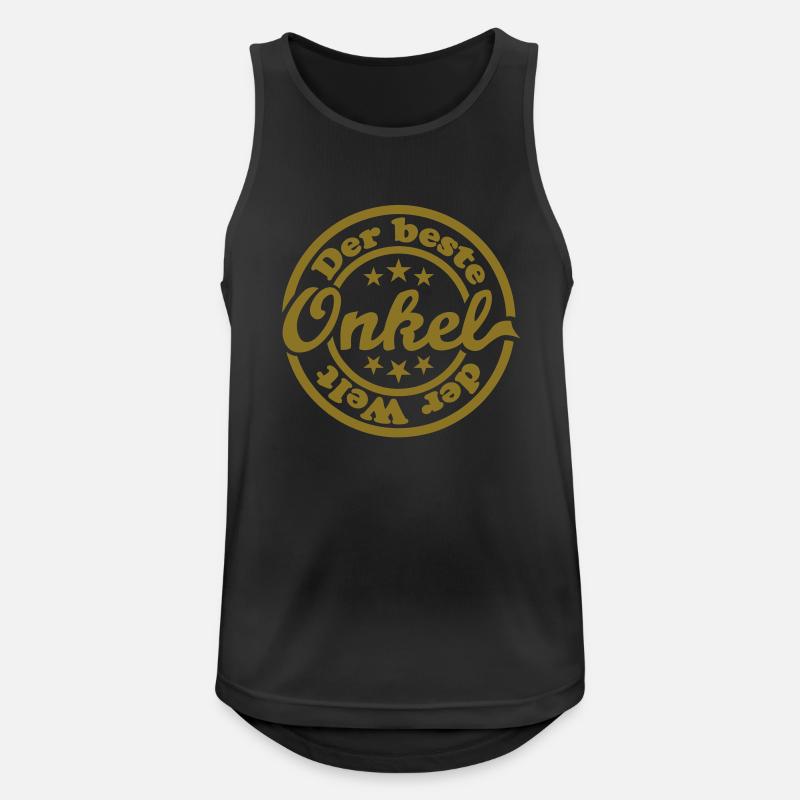 Bester Onkel (Stempel) - Männer Tank Top atmungsaktiv - Schwarz