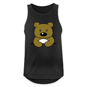 rahmen text schreiben teddy grizzly baer baerchen - Männer Tank Top atmungsaktiv - Schwarz - Vorne - Nick (188cm)