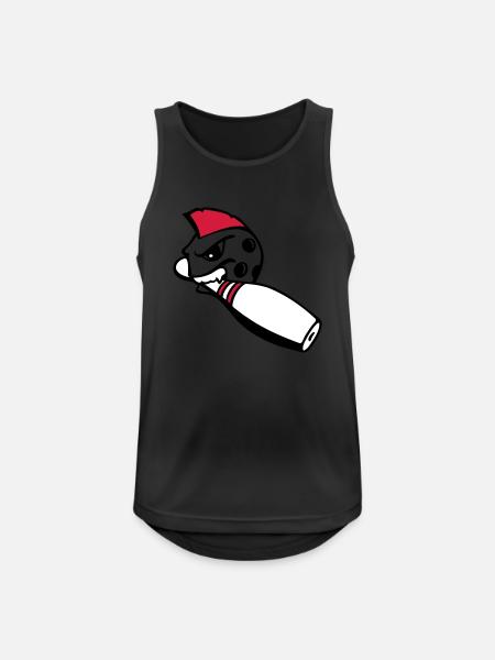 bowlingkugel_mit_pin_3c - Männer Tank Top atmungsaktiv - Schwarz
