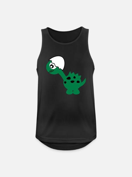 Dino - Monstamoons - Männer Tank Top atmungsaktiv - Schwarz
