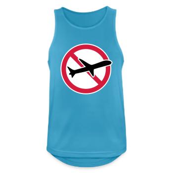 verboten schild zeichen dagegen nein ablehnen nich - Männer Tank Top atmungsaktiv - Saphirblau - Vorne - Nick (188cm)