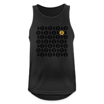 BitcoinChess - Männer Tank Top atmungsaktiv - Schwarz - Vorne - Nick (188cm)